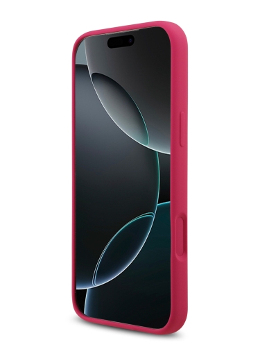 Karl Lagerfeld для iPhone 17 Pro Max чехол Liquid silicone RSG logo Hard Fuchsia (MagSafe)