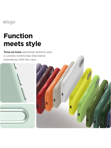 Elago для iPhone 17 чехол Magnetic Silicone Mint (MagSafe)