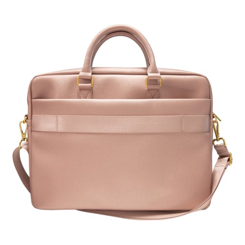 Сумка Guess Saffiano Script logo Bag для ноутбука до 15 дюймов, розовая
