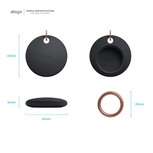 Чехол Elago Silicone для AirTag, черный