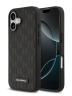 Karl Lagerfeld для iPhone 17 чехол PU Saffiano Monogram Metal Plate logo Hard Black (MagSafe)