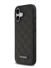 Karl Lagerfeld для iPhone 17 чехол PU Saffiano Monogram Metal Plate logo Hard Black (MagSafe)