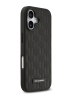Karl Lagerfeld для iPhone 17 чехол PU Saffiano Monogram Metal Plate logo Hard Black (MagSafe)