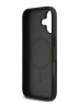 Karl Lagerfeld для iPhone 17 чехол PU Saffiano Monogram Metal Plate logo Hard Black (MagSafe)