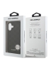 Karl Lagerfeld для iPhone 17 чехол PU Saffiano Monogram Metal Plate logo Hard Black (MagSafe)