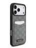 Karl Lagerfeld для iPhone 17 Pro Max чехол PU Saffiano Monogram with Cardslot Hard Silver