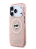 Karl Lagerfeld для iPhone 17 Pro Max чехол IML NFT Choupette Head on logo Metal Cam Hard Pink (MagSafe)