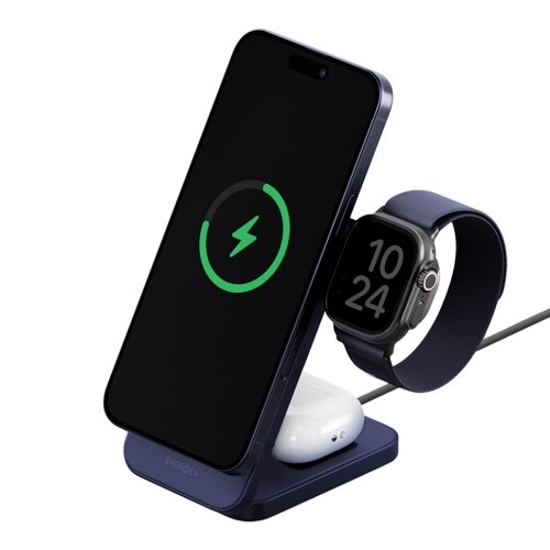 Energea Беспроводное СЗУ MagTrio 2, 3in1 magnetic wireless foldable charger Qi2 25W Blue