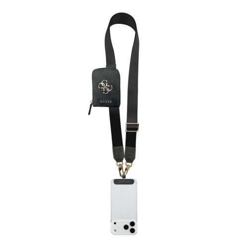 Guess шнурок на шею Universal Crossbody PU Strap 4G Big metal Logo + Smartphone patch + Wallet Black