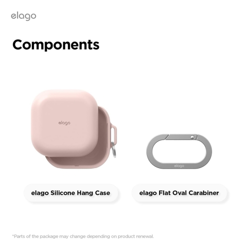 Elago для Galaxy Buds 4/4 Pro чехол Silicone Hang case Sand Pink