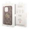 Чехол Guess 4G Big metal logo Hard для iPhone 14 Pro, коричневый