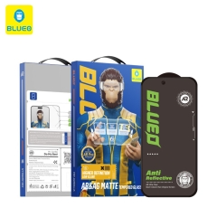 BlueO стекло для iPhone 18 Pro/17 Pro/17/16 Pro, AR Anti-refl AG Matte UltraHD Black +instalPRO