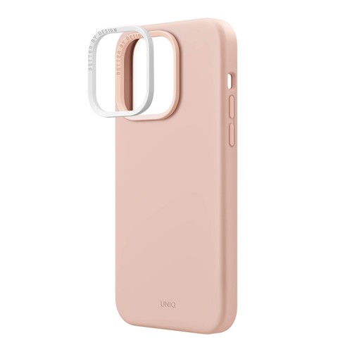 Силиконовый чехол Uniq LINO для iPhone 14 Plus, розовый
