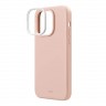 Силиконовый чехол Uniq LINO для iPhone 14 Plus, розовый