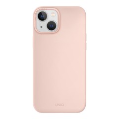 Силиконовый чехол Uniq LINO для iPhone 14 Plus, розовый