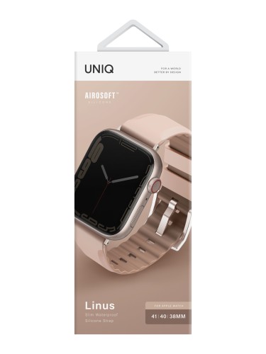 Ремешок Uniq Linus Airosoft silicone для Apple Watch  42-41-40 мм, розовый
