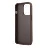 Чехол Guess PU 4G Bottom stripe Metal logo Hard для iPhone 13 Pro Max, коричневый