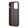Чехол Guess PU 4G Bottom stripe Metal logo Hard для iPhone 13 Pro Max, коричневый