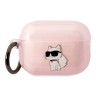 Чехол Lagerfeld TPU with ring NFT Choupette Translucent для Airpods Pro 2, розовый