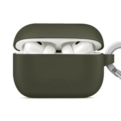 Чехол Uniq Vencer Silicone case +carabin and earstrap для AirPods Pro 2, зеленый