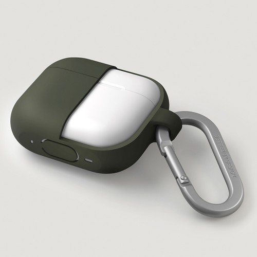 Чехол Uniq Vencer Silicone case +carabin and earstrap для AirPods Pro 2, зеленый