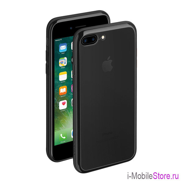 Чехол Deppa Gel Plus для iPhone 7 Plus/8 Plus, черная рамка