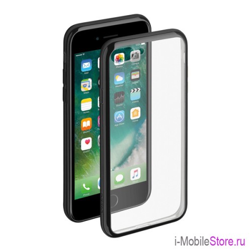 Чехол Deppa Gel Plus для iPhone 7 Plus/8 Plus, черная рамка