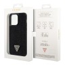 Чехол Guess Diamond Rhinestone Triangle metal logo Hard для iPhone 14 Pro, черный