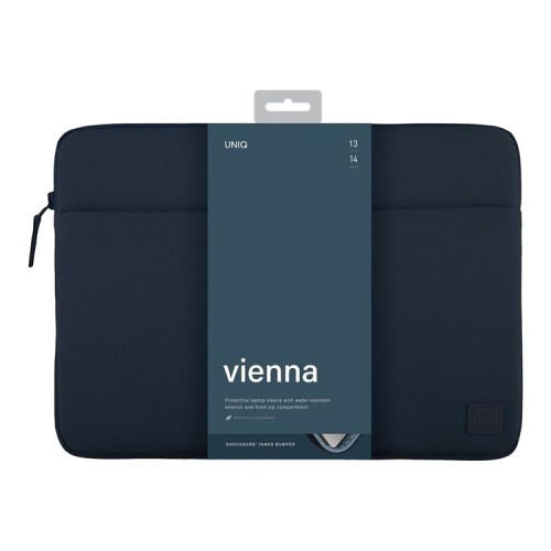 Uniq для ноутбуков 14" чехол Vienna RPET fabric Laptop sleeve (ShockSorb) Indigo Blue
