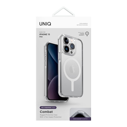 Uniq для iPhone 15 Pro чехол Combat AF White (MagSafe)