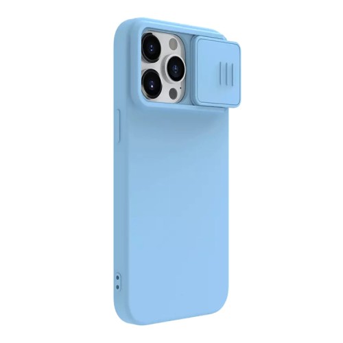 Nillkin для iPhone 15 Pro Max чехол CamShield Silky Silicone Haze Blue