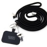 Karl Lagerfeld шнурок на шею для телефона Crossbody Nylon cord + NFT Karl Ikonik metal charm Black