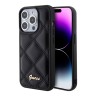 Guess для iPhone 15 Pro Max чехол PU Quilted with Script metal logo Hard Black