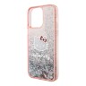 Hello Kitty для iPhone 15 Pro Max чехол Liquid Glitter Kitty Head Hard Pink