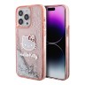 Hello Kitty для iPhone 15 Pro Max чехол Liquid Glitter Kitty Head Hard Pink