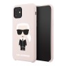 Чехол Karl Lagerfeld Liquid silicone Ikonik Karl для iPhone 11, розовый