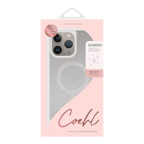 Uniq для iPhone 16 Pro Max чехол COEHL Lumino Sparkling Silver (MagSafe)