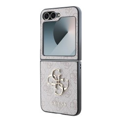 Guess для Galaxy Z Flip 6 чехол PU кожа 4G Big metal logo Pink