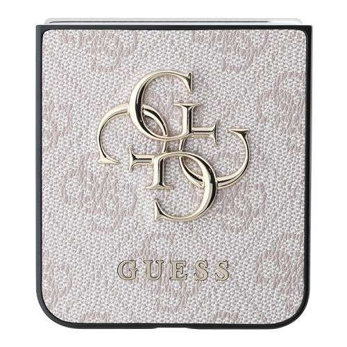 Guess для Galaxy Z Flip 6 чехол PU кожа 4G Big metal logo Pink