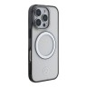 Mercedes для iPhone 16 Pro чехол PC/TPU Transparent with Black Ring, Clear (MagSafe)