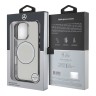 Mercedes для iPhone 16 Pro чехол PC/TPU Transparent with Black Ring, Clear (MagSafe)