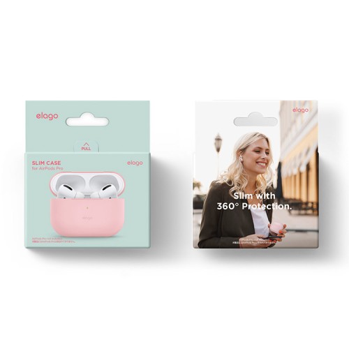 Чехол Elago Slim Silicone case для AirPods Pro, розовый