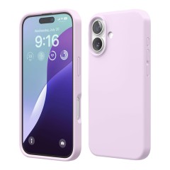 Elago для iPhone 16 чехол Soft silicone (Liquid) Light Lilac