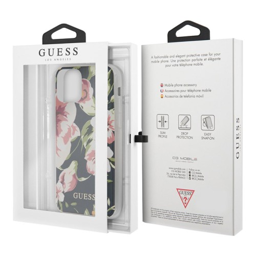 Чехол Guess Flower Hard Shiny N.3 Navy для iPhone 11