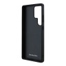 Mercedes для Galaxy S25 Ultra чехол Leather Curved Stitches Hard Black