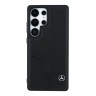 Mercedes для Galaxy S25 Ultra чехол Leather Curved Stitches Hard Black