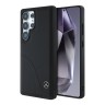 Mercedes для Galaxy S25 Ultra чехол Leather Curved Stitches Hard Black