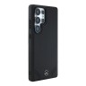Mercedes для Galaxy S25 Ultra чехол Leather Curved Stitches Hard Black