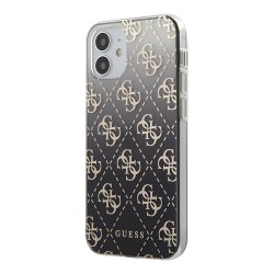 Чехол Guess 4G collection Hard Glitter для iPhone 12 mini, черный