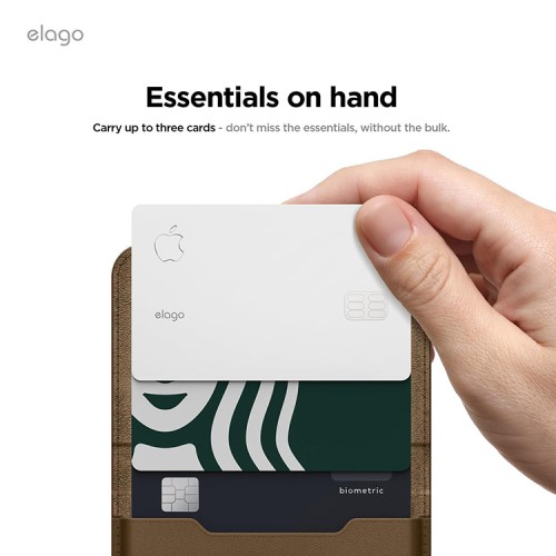 Elago магнитный бумажник MagSafe Card Pocket PU Leather Taupe